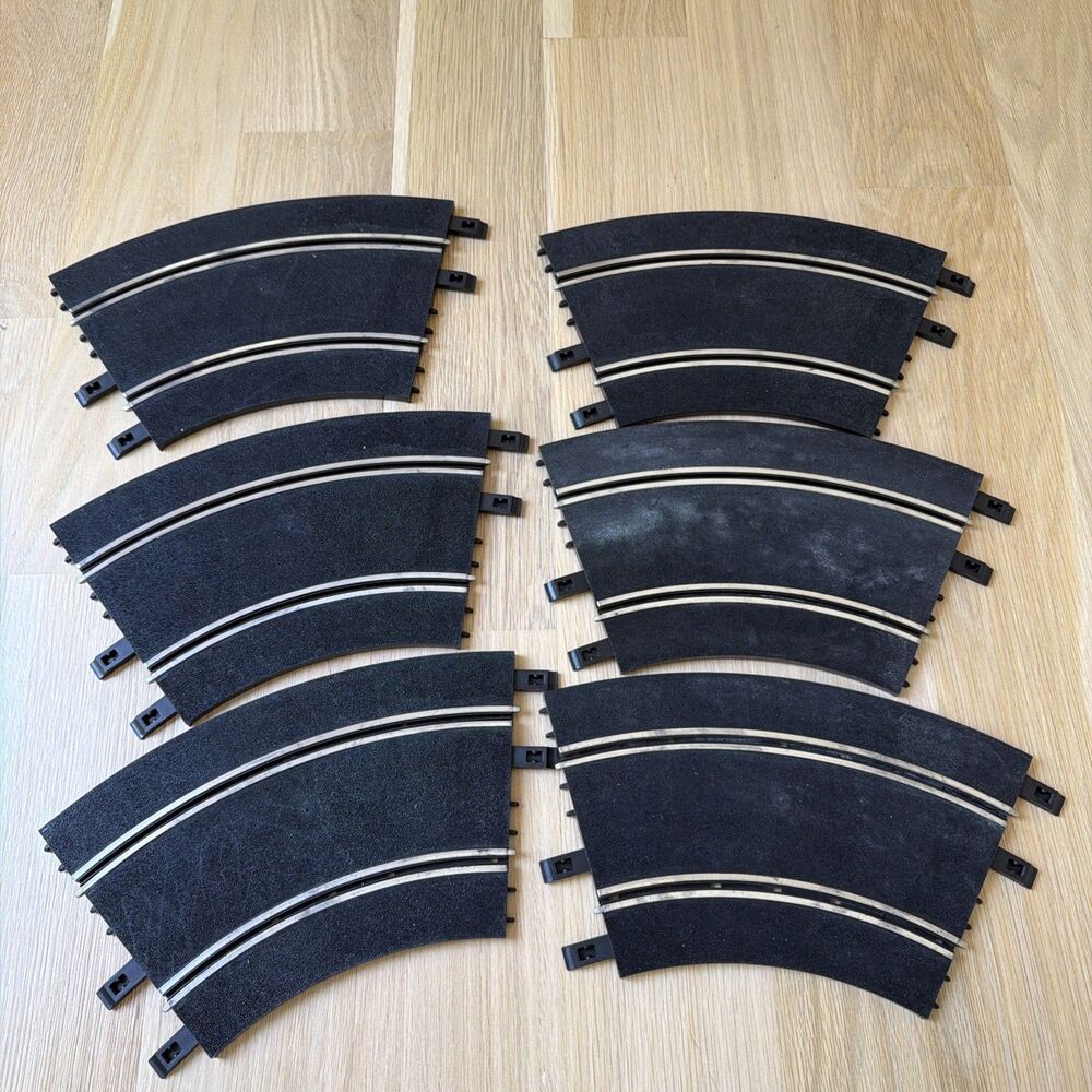 Lot of 6 Ninco Slot Car Curve Track Pieces